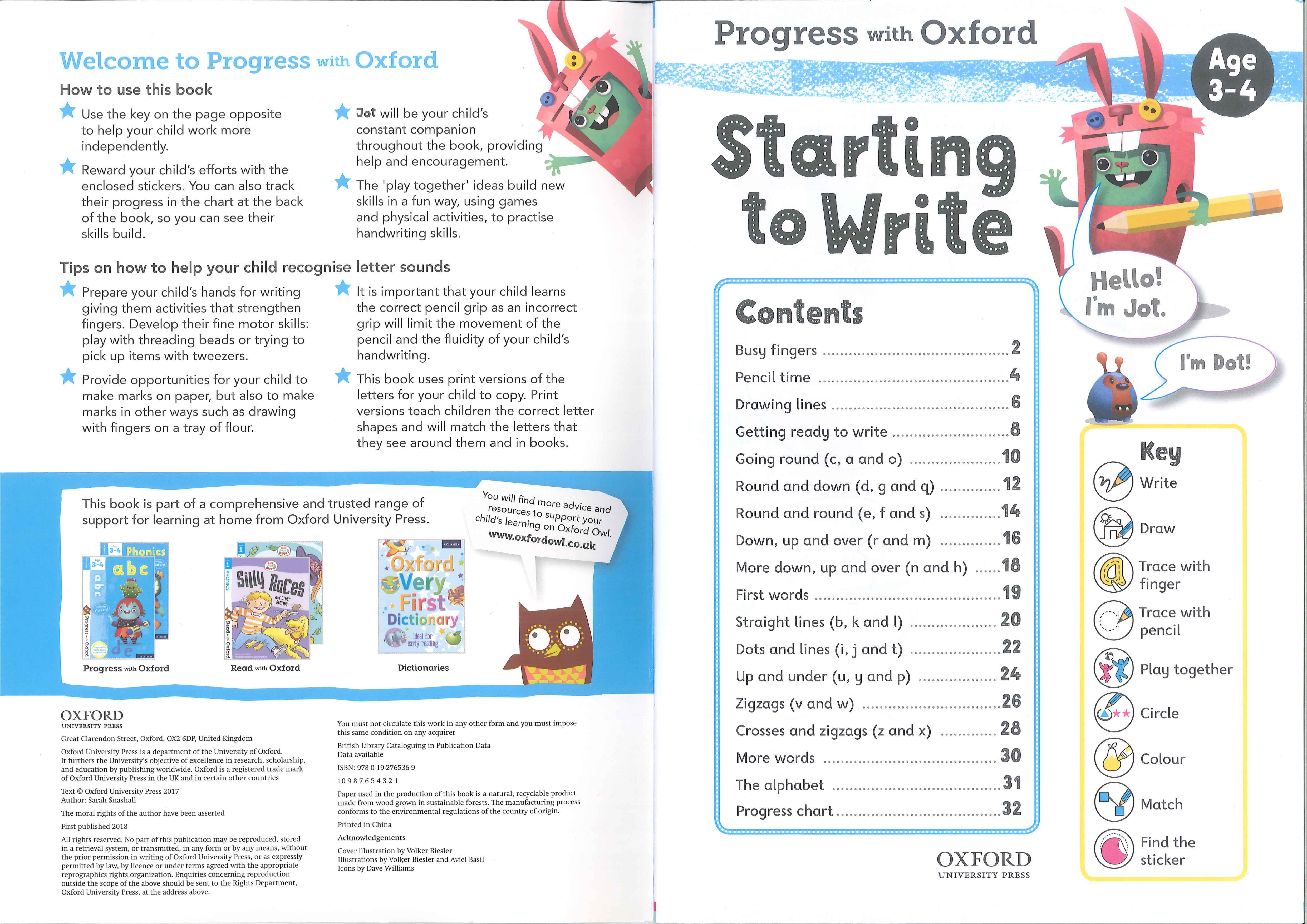 Progress with Oxford: English : Starting to Write age 3-4 