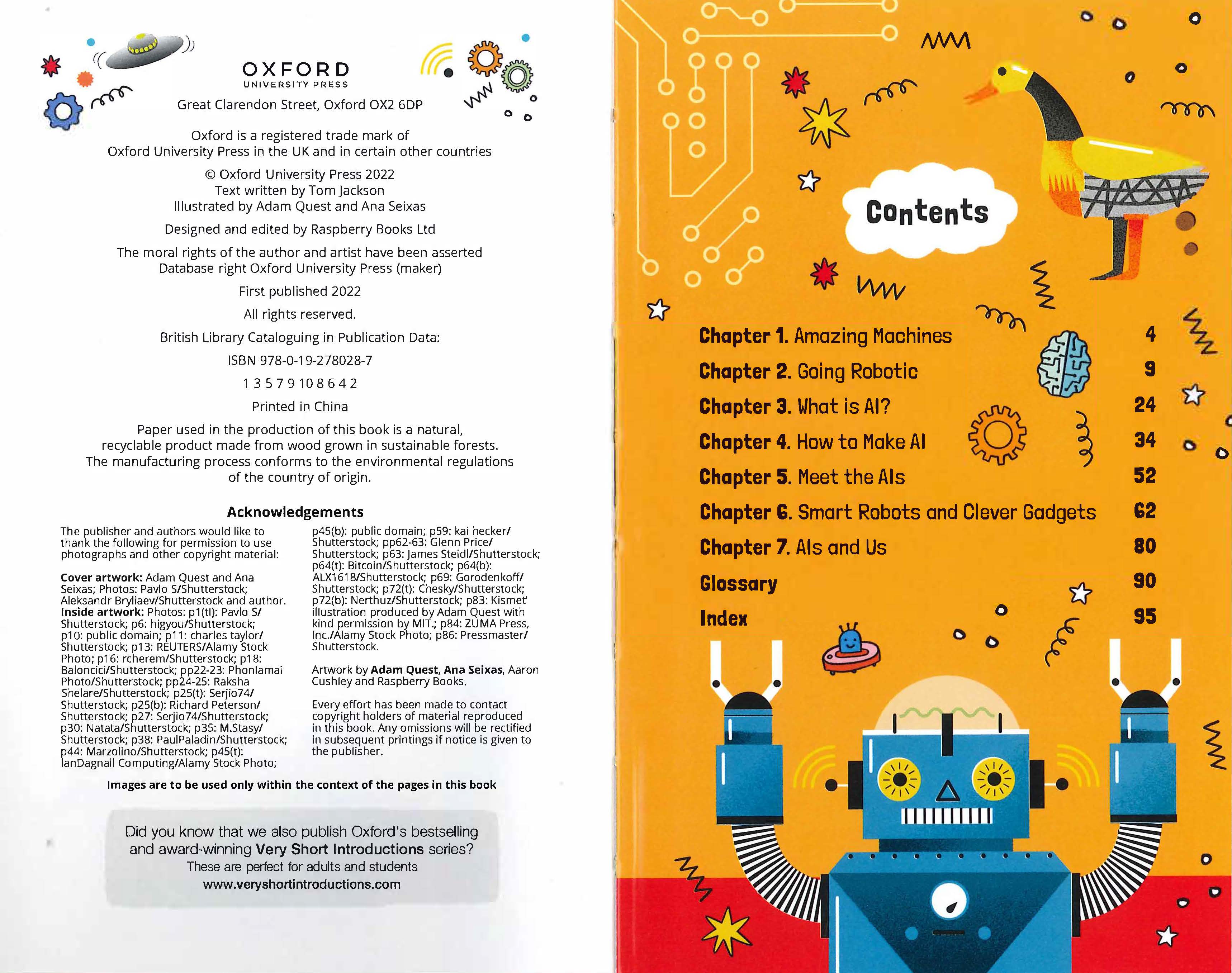 Very Short Introductions for Curious Young Minds: Robots, Gadgets, and Artificial Intelligence