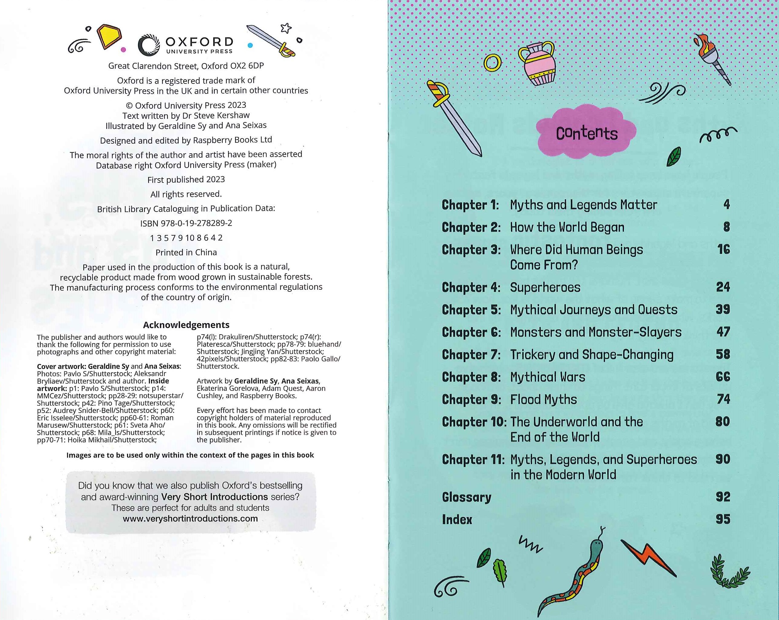 Very Short Introductions for Curious Young Minds: Ancient Myths, Legends and Superheroes