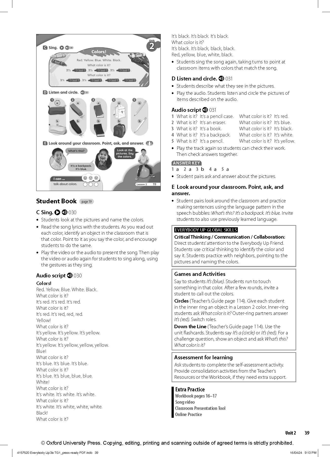 Everybody Up 3rd Edition: Level 1: Teacher's Guide with Digital Pack