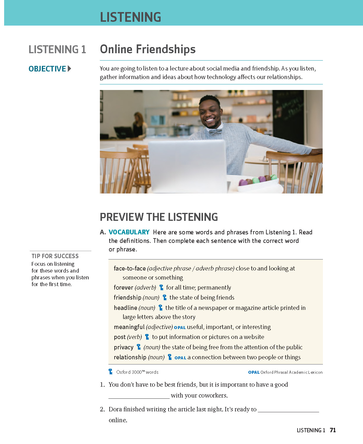 Q: Skills for Success 3rd Edition: Level 2: Listening & Speaking Student Book with IQ Online Practice