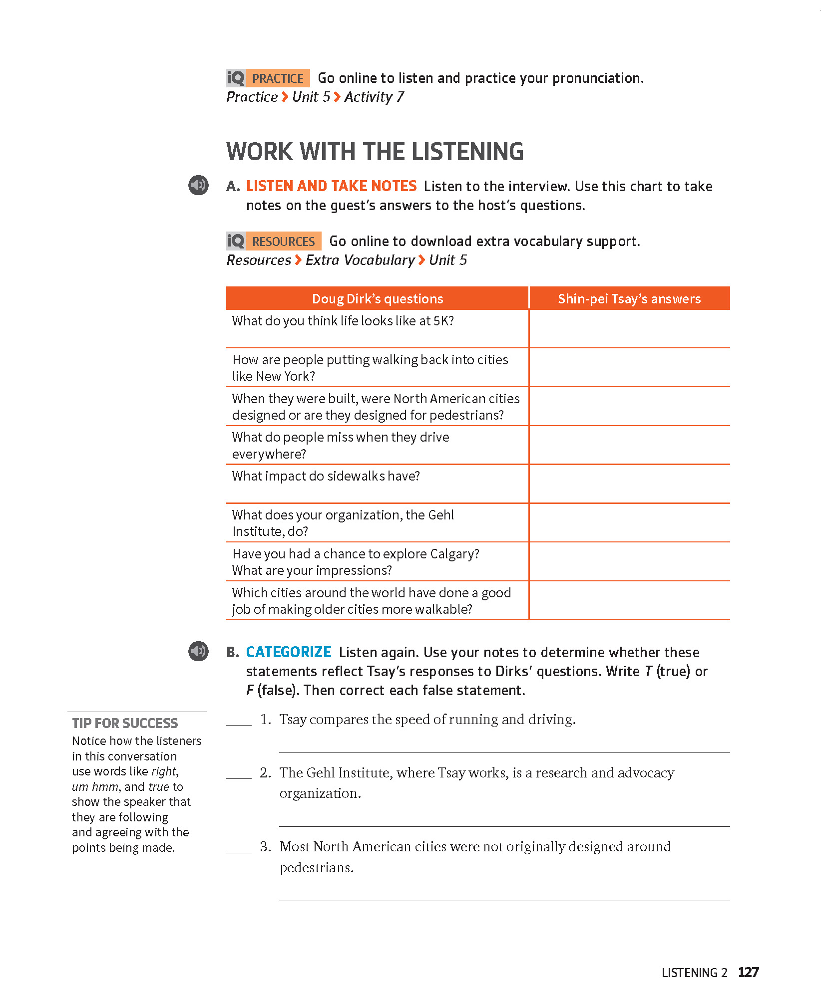 Q: Skills for Success 3rd Edition: Level 5: Listening & Speaking Student Book with IQ Online Practice