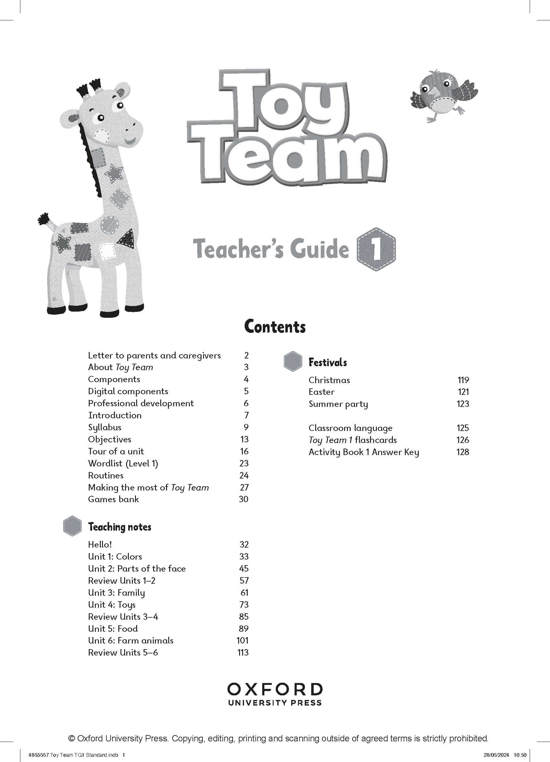 Toy Team: Level 1: Teacher's Guide with Digital Pack