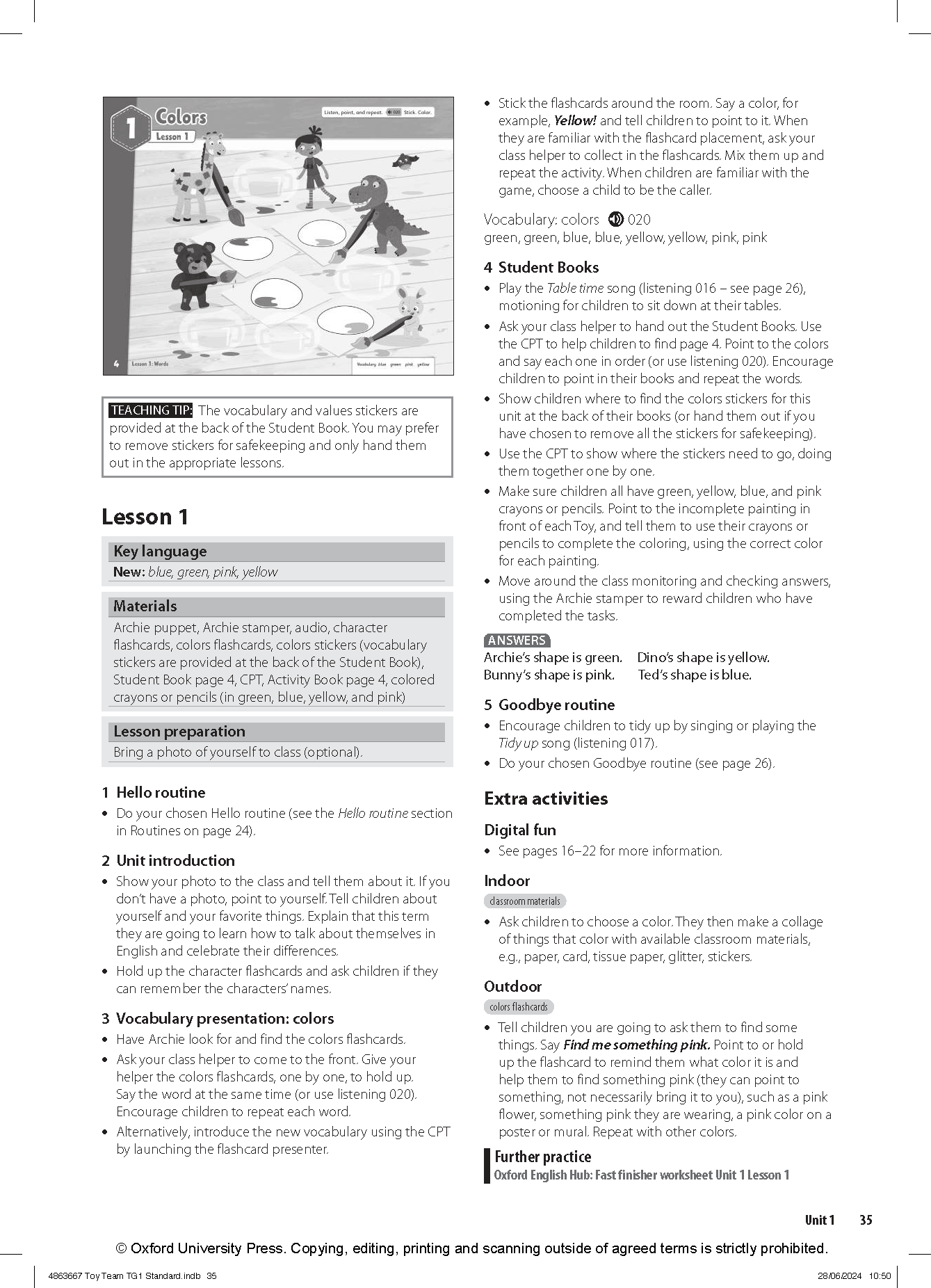 Toy Team: Level 1: Teacher's Guide with Digital Pack
