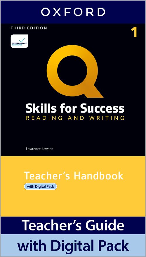 Q: Skills for Success 3rd Edition: Level 1: Reading & Writing Teacher's Guide Pack