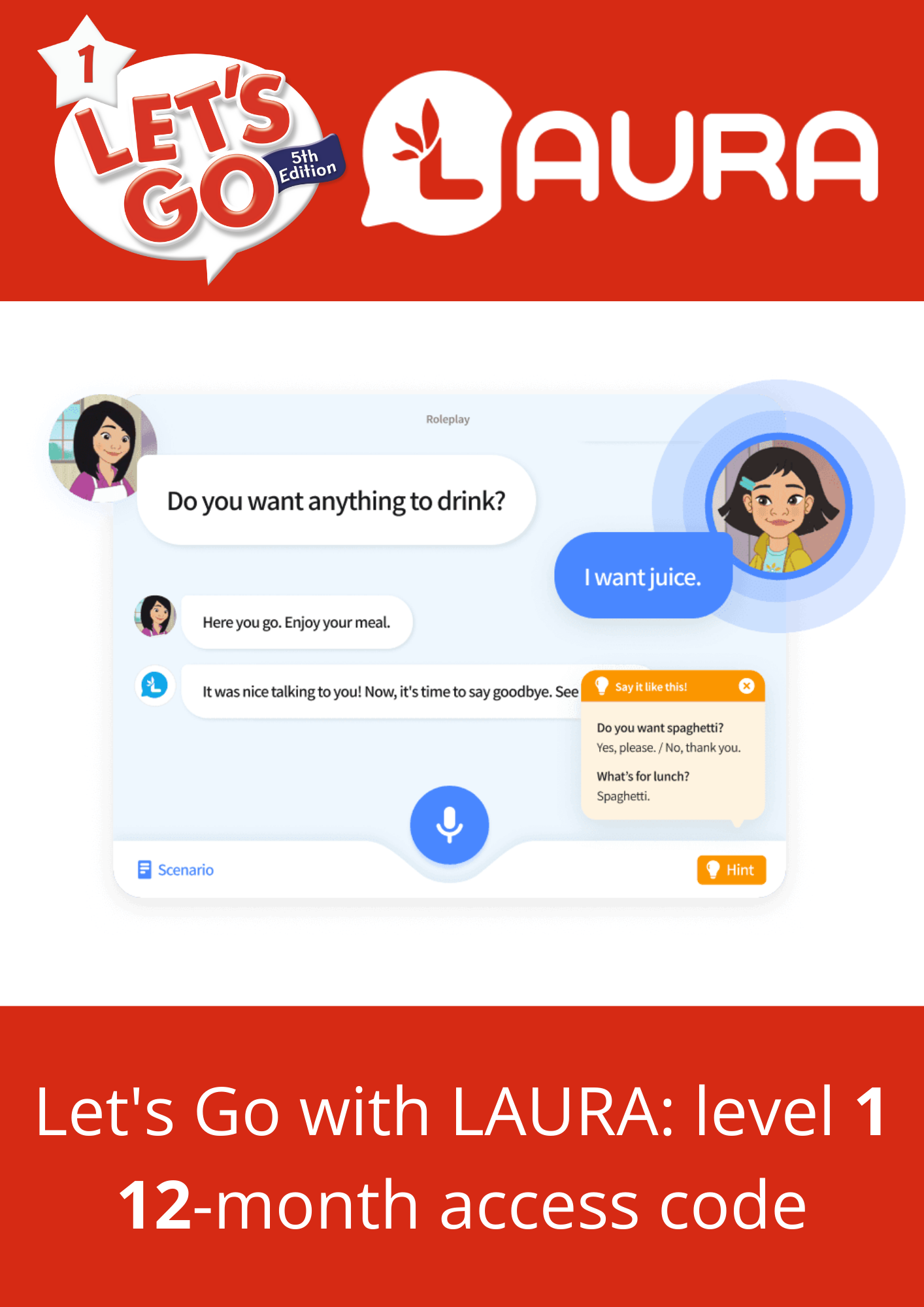 Let's Go with LAURA: Level 1:  12 month access code