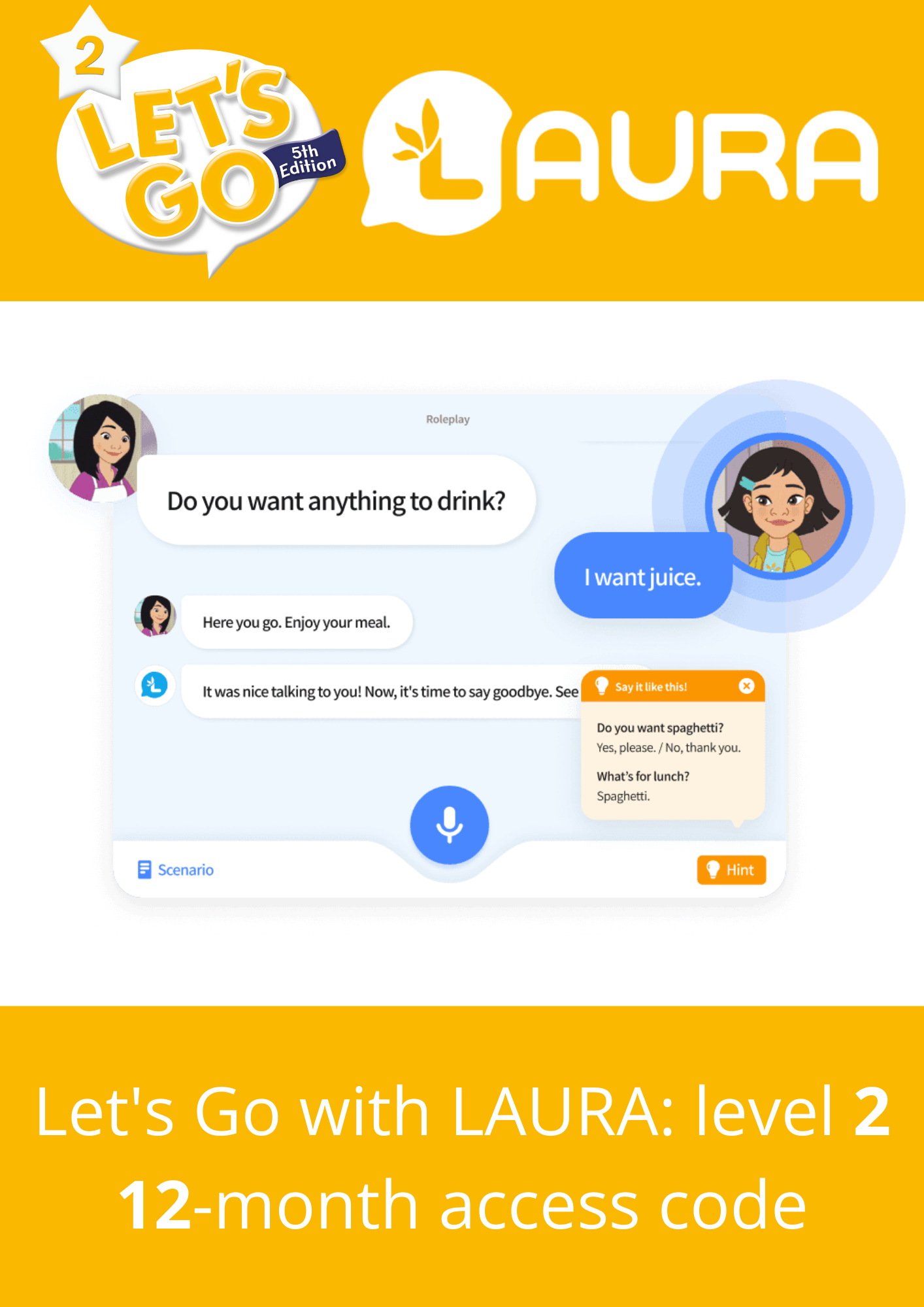 Let's Go with LAURA: Level 2:  12 month access code