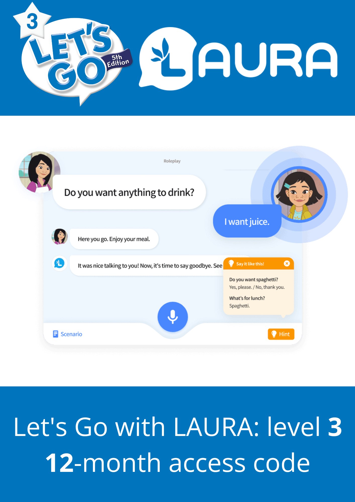 Let's Go with LAURA: Level 3:  12 month access code