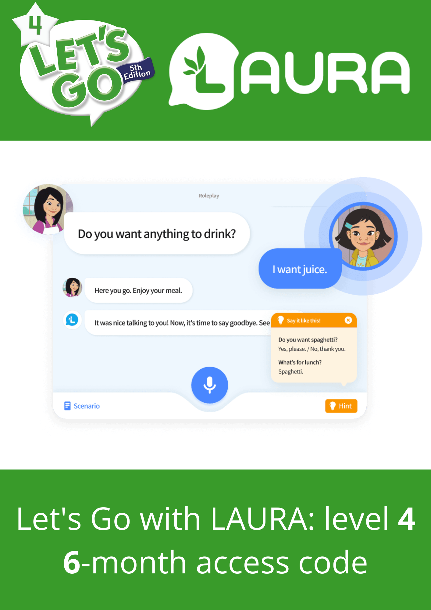 Let's Go with LAURA: Level 4:  6 month access code