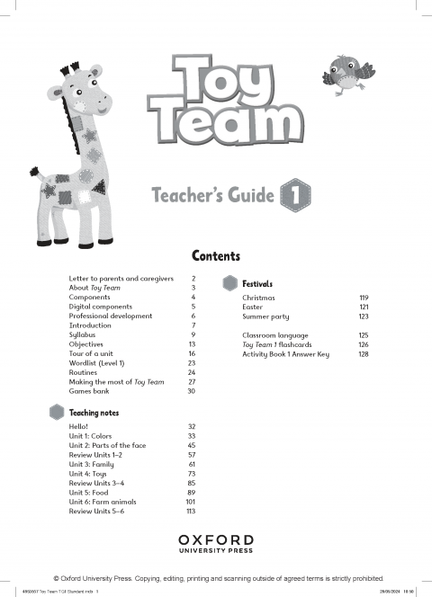 Toy Team: Level 1: Teacher's Guide with Digital Pack
