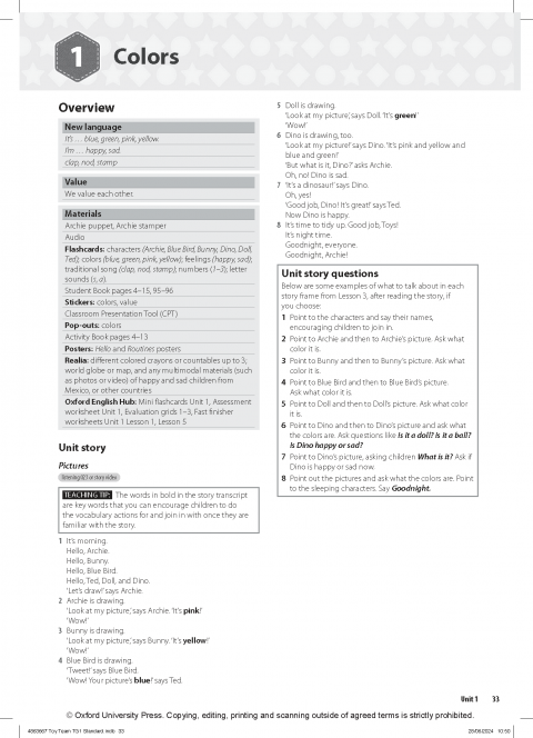 Toy Team: Level 1: Teacher's Guide with Digital Pack
