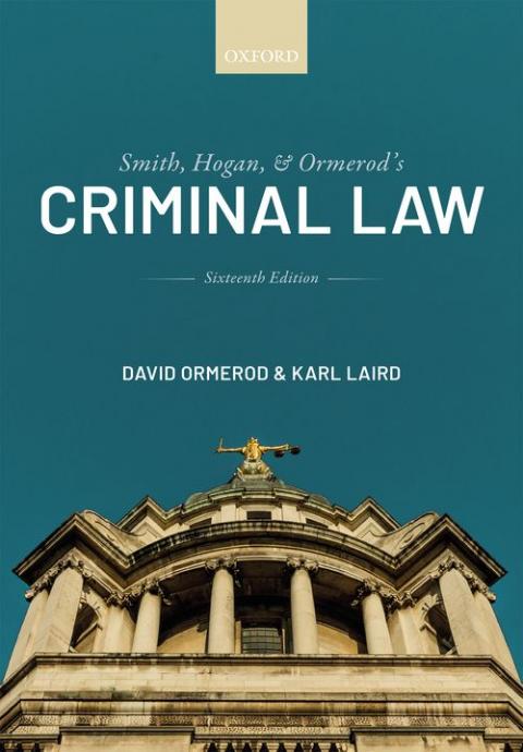 Smith, Hogan, and Ormerod's Criminal Law (16th edition)