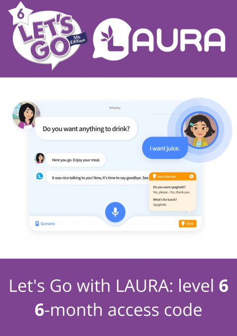 Let's Go with LAURA: Level 6:  6 month access code